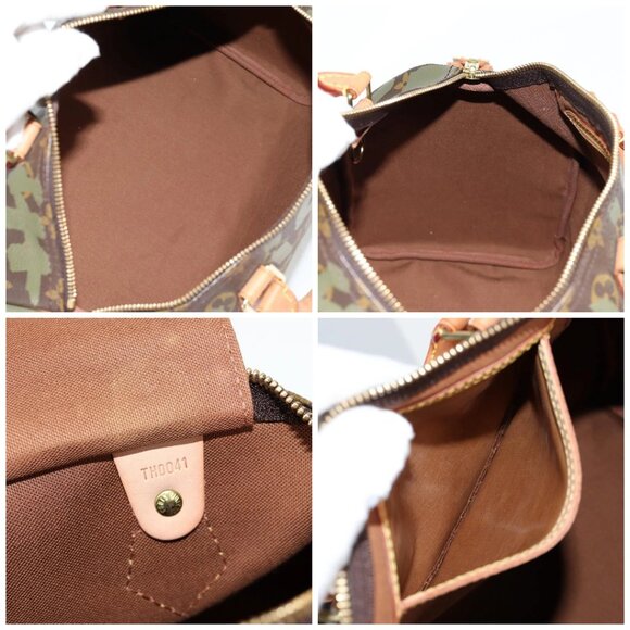 LOUIS VUITTON Monogram Graffiti Speedy 30 Bag Green Khaki M92194 Auth 116281AM - Picture 15 of 16